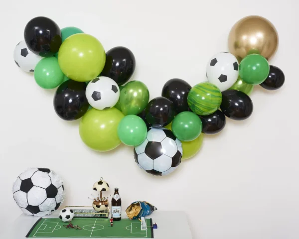 Folieballong Fotboll Vit & Svart rund - 46 cm - Bild 5