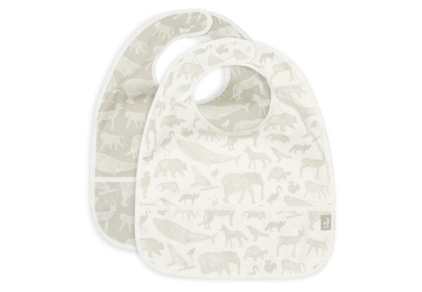 Haklapp Vattentät Animals Olive green - 2 pack