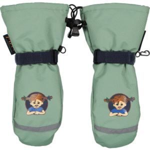 Pippi Långstrump Vintervantar Grå/Grön