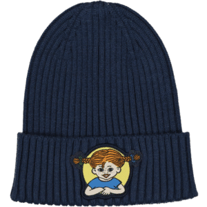 Pippi Långstrump Stickad Mössa Marinblå