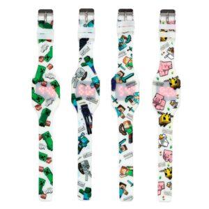 Minecraft Självlysande Digitalklocka i Silikon