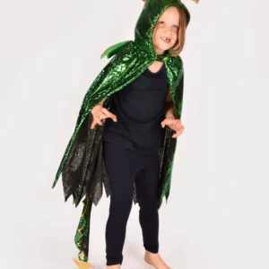 Drake Kappa med Vingar Grön 3-8 år