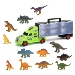 Lastbil med 12st Dinosaurier