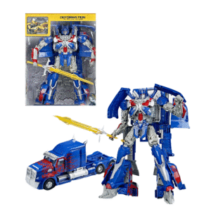 Transformer lastbil som kan förvandlas till robot – spännande leksak för barn som gillar action och fantasilek.