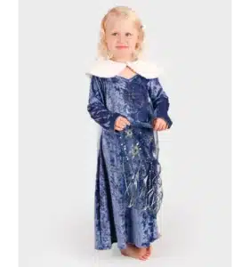 Klänning Vinter Prinsessa Blå 3–4 år blå prinsessklänning för barn