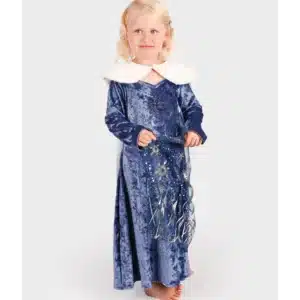 Klänning Vinter Prinsessa Blå 3–4 år blå prinsessklänning för barn