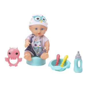 Babydocka Noah med potta, nappflaska och matskål