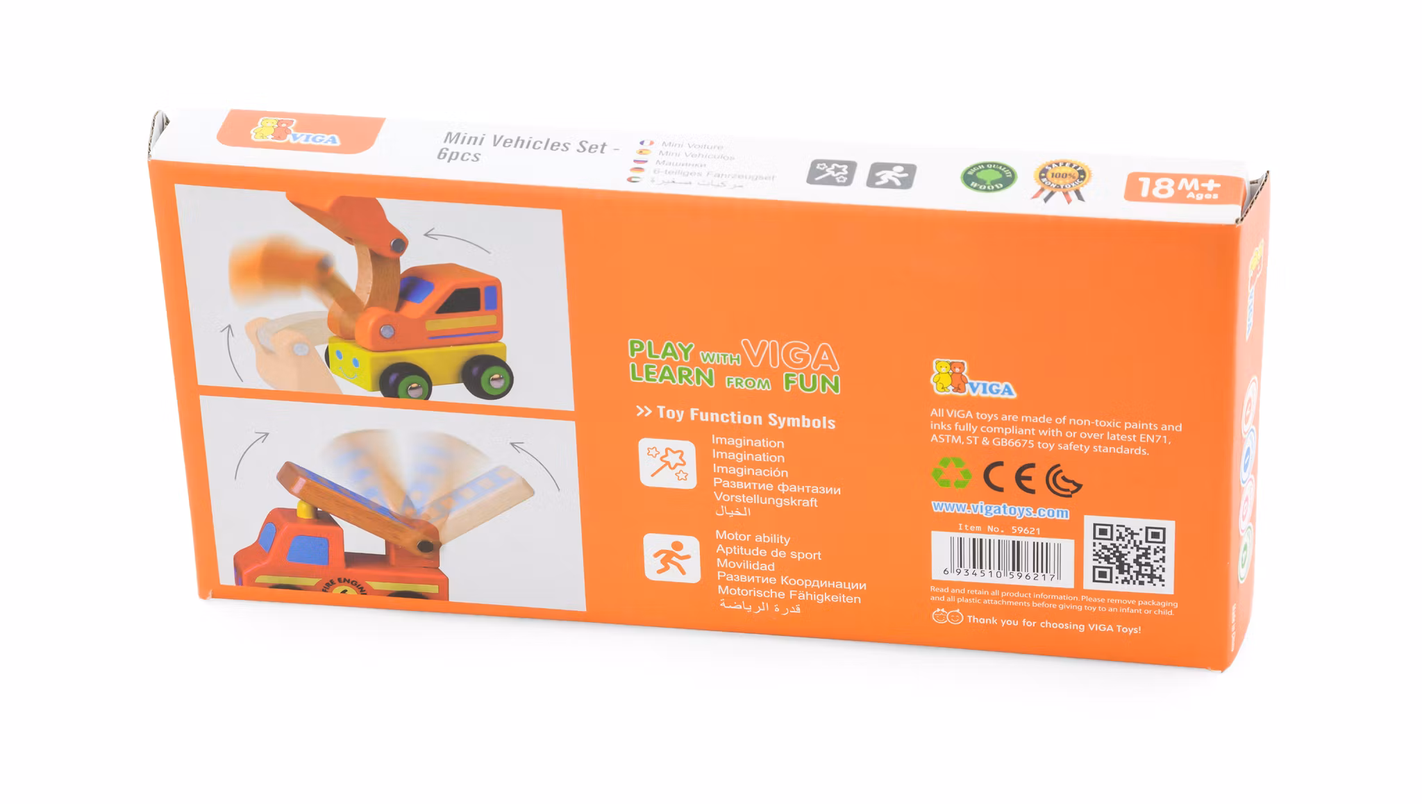 Viga Mini Fordon i Trä 6-pack - Bild 4