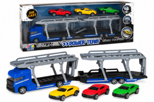 Biltransport 35 cm med 3 die-cast bilar